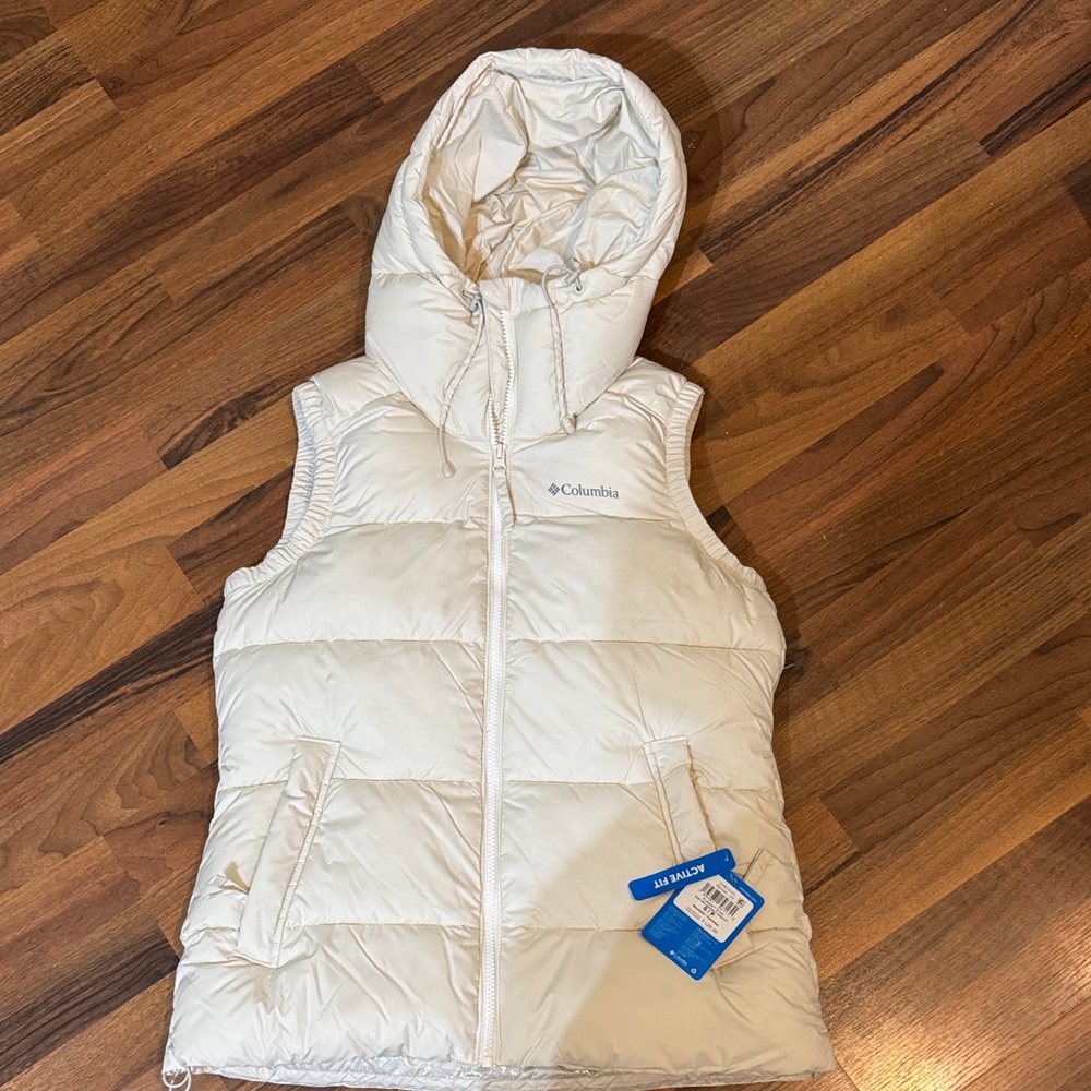 Columbia Kids' Cream Hooded Puffer Vest